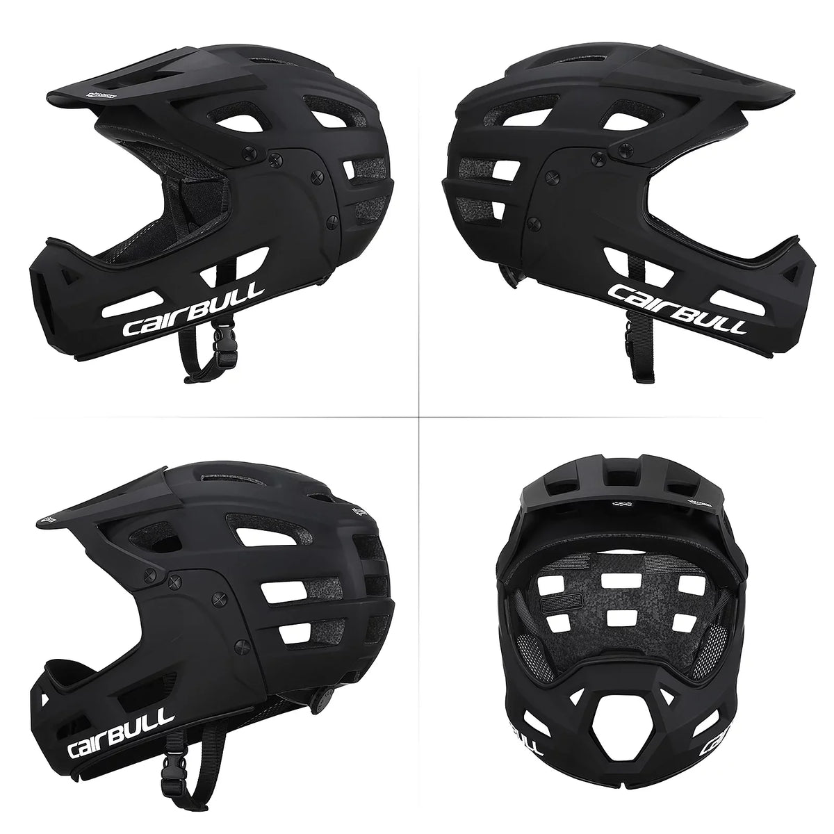CAIRBULL Full Mountain Helmet Face Guard Visor with Chin Helmet Biking Detachable Bike and