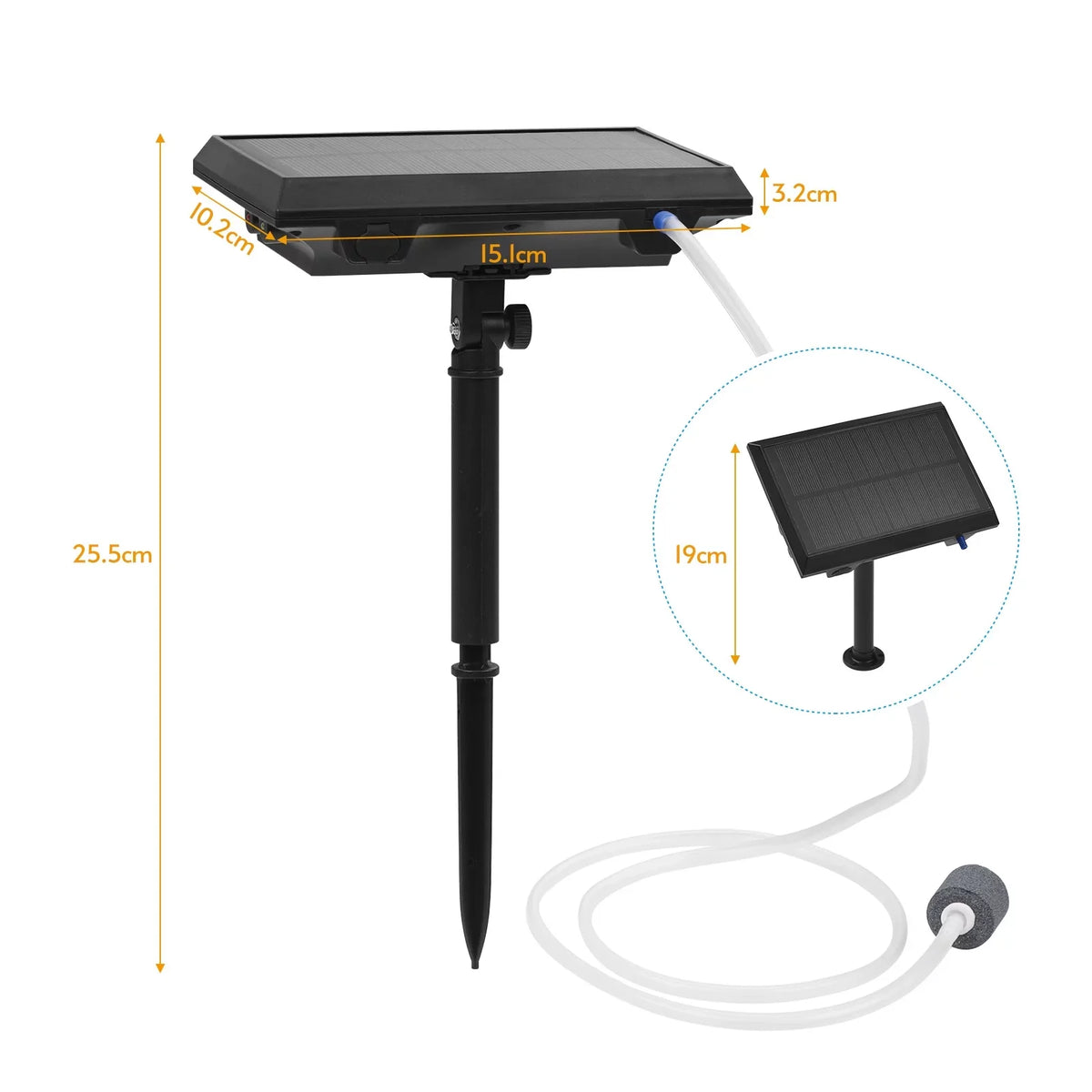 Bubble 1.5W Oxygenator Htovila Landscap Pools Fish Aerator Fishing Small Stone Fish Pump Tranportation Pump Pond Garden for 5.5V Air Solar Ponds with Circulation Aquarium Rechargeable Air &
