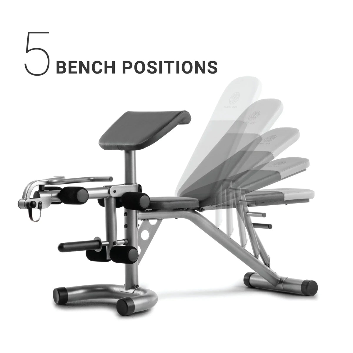 20 Bench Preacher Olympic Pad, Weight Lb. Weider Adjustable XRS with 610 Limit Removable
