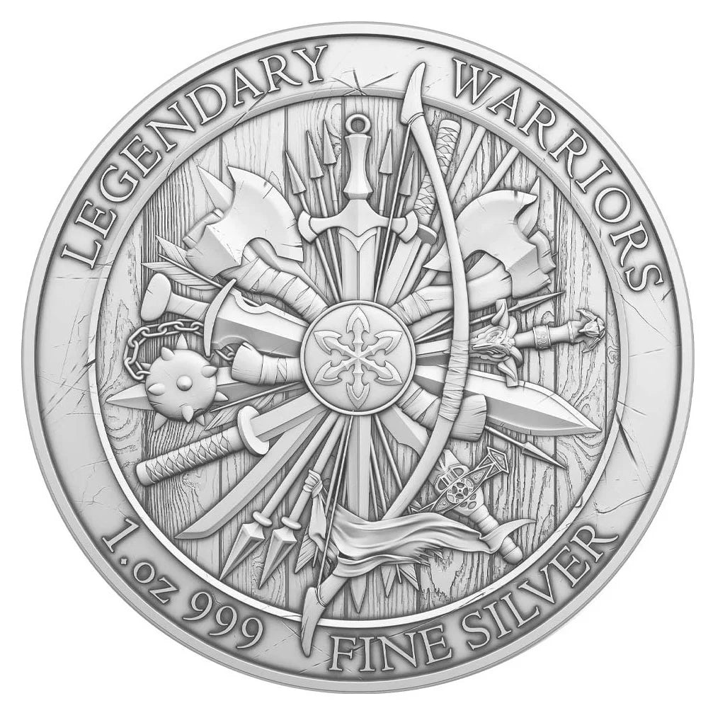 10 - Troy Silver 1 Lot oz of Fine Design .999 Round Achilles
