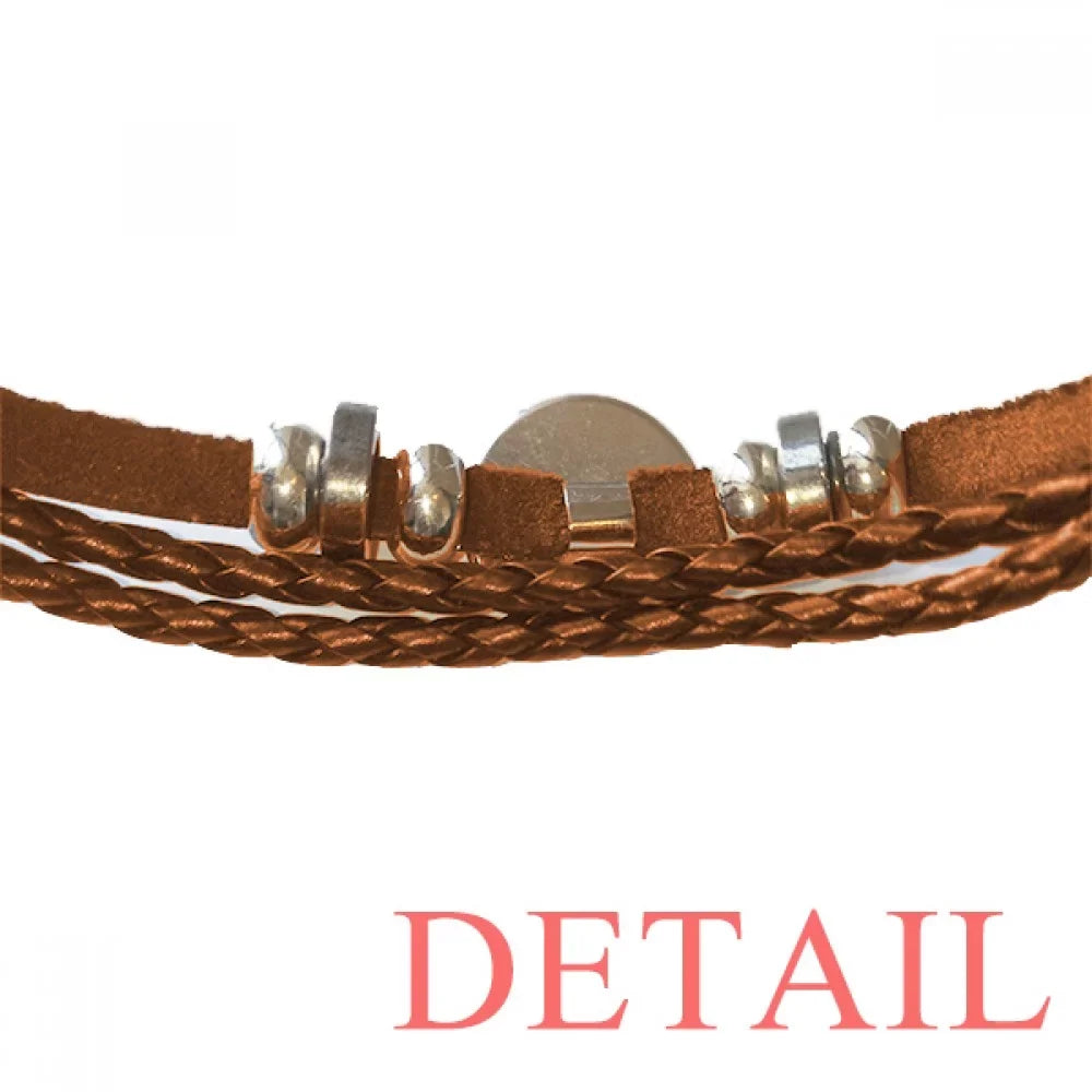 Wristband Pattern Jewelry Leather Ornament Park Colourful Amusement Facilities Bracelet
