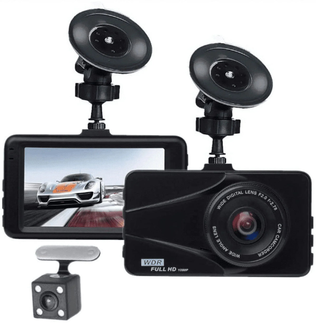 3" Dual Recorder Video G-Sensor, T670 Screen Images LCD Travel Excellent Cam Motion 170° Wide WDR, Loop HD Detection Recording Plus DVR Dash Full For Angle, Lexus