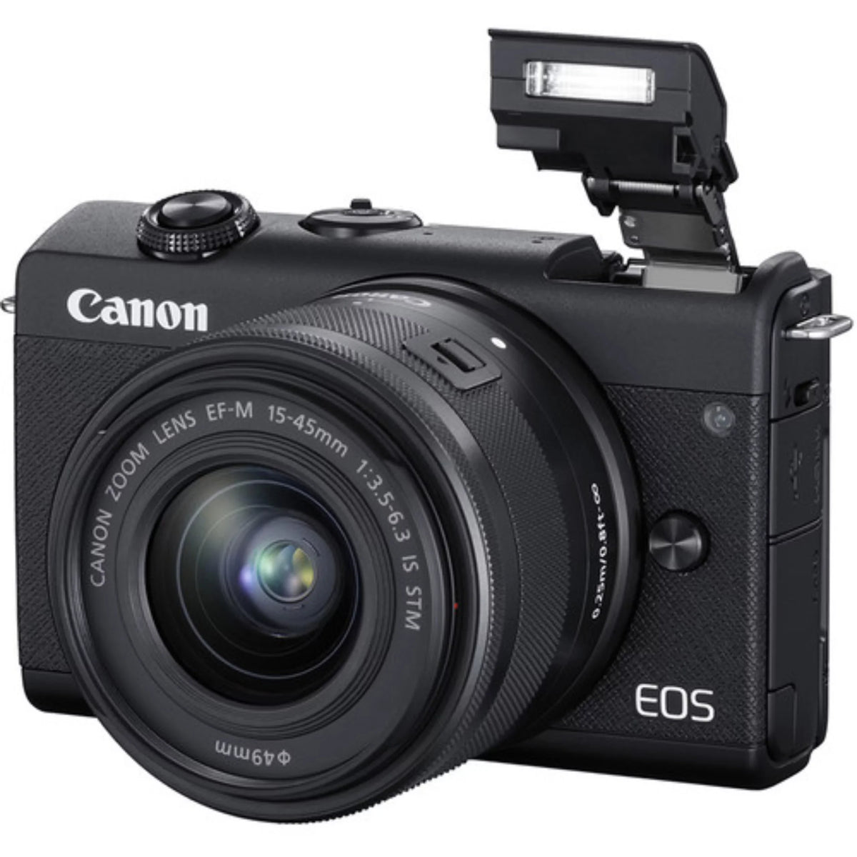 Canon Dual Digital Lens (Black) Mirrorless M200 Kit Camera EOS
