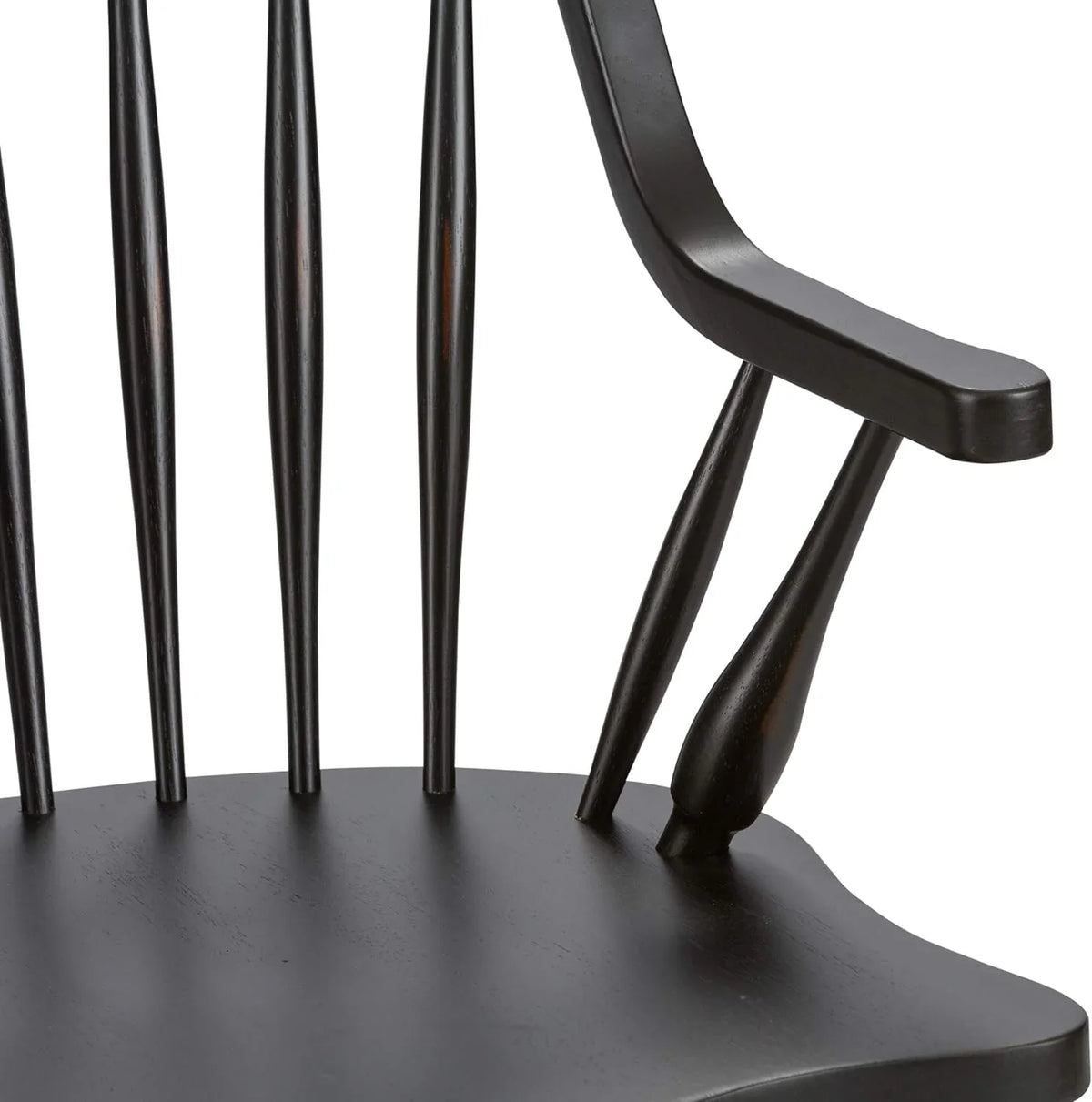 H41, Black W25 Windsor Back X Arm Chair, X D25