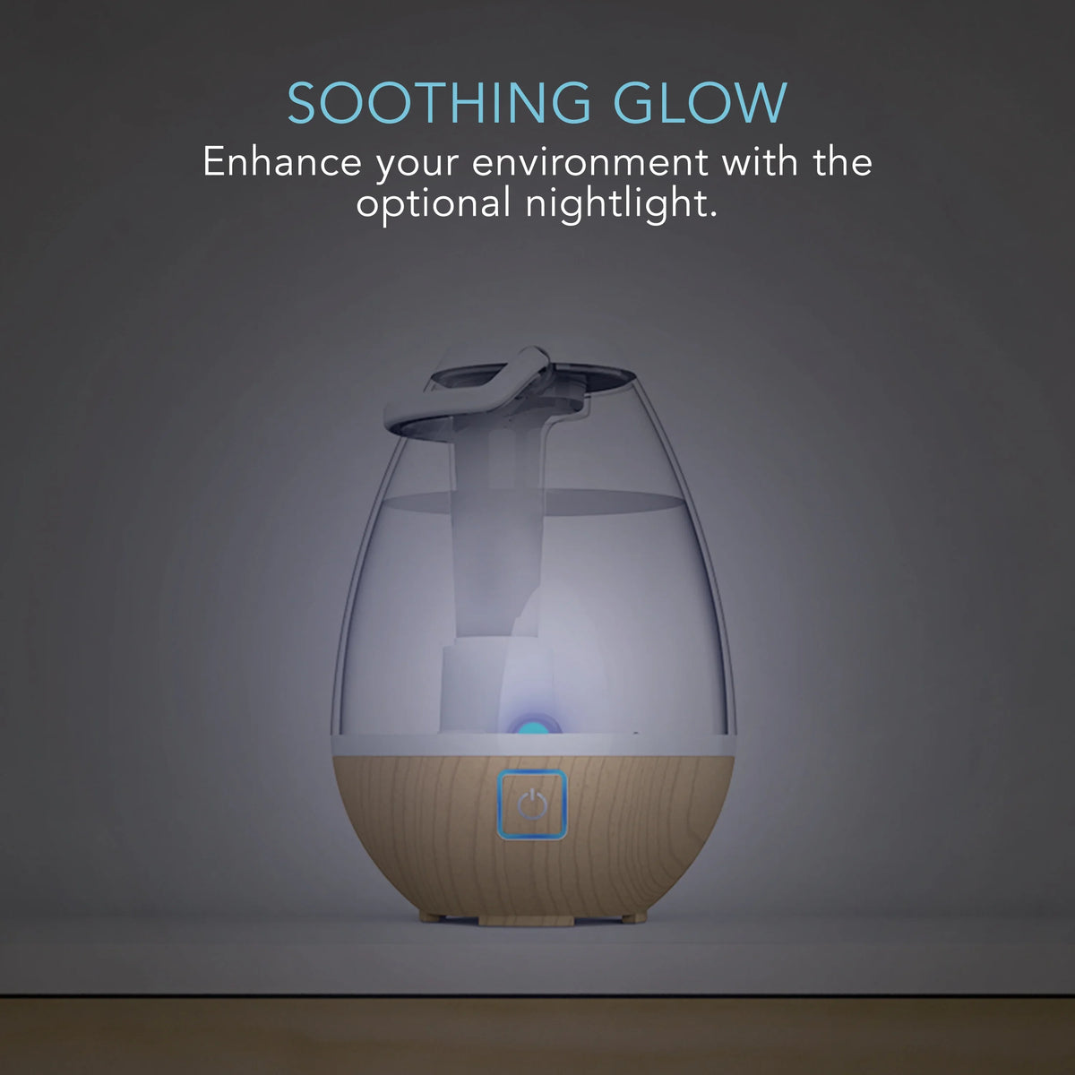 0.4 Woodgrain Gallon Sharper Light Mist Ash (New) Ultrasonic Humidifier, Image Cool