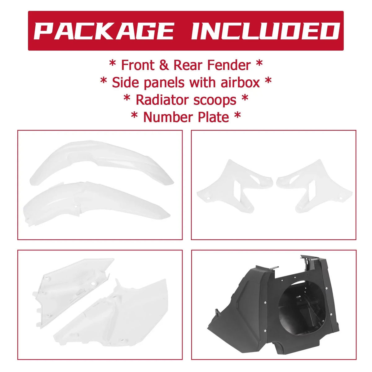 White YZ125 Yamaha Kojem Plastic Complete Kit 2002-2014 YZ250 for Restyle