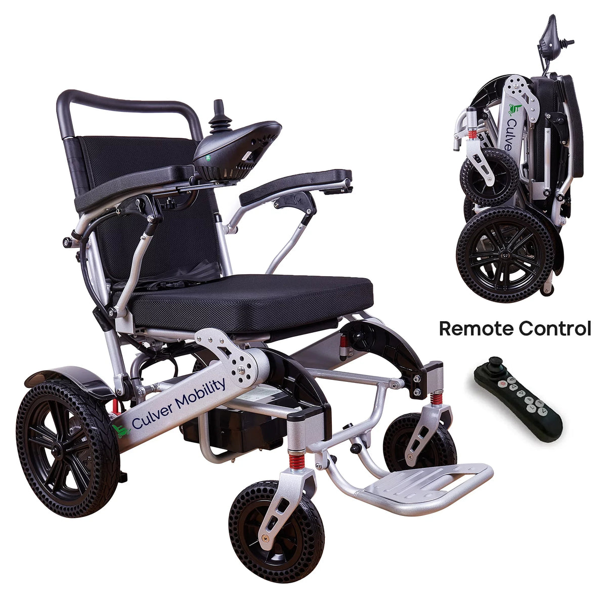 '- - Wheelchairs Mobility - Foldable - 20 SILVER Electric Lightweight Power 360lbs miles and Exclusive 500W Alton