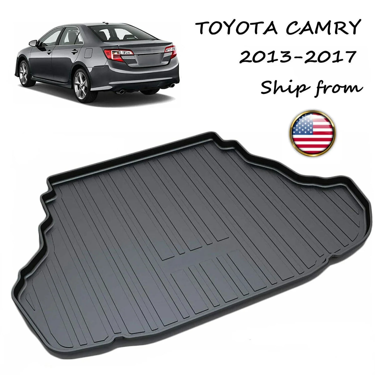 to Mats Camry 2013-2017 Carpets Easy for Cargo Clean TPO Liner Trunk