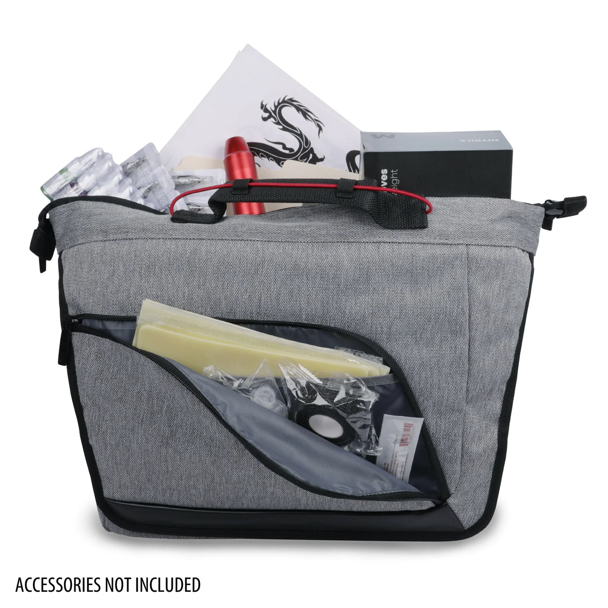 climate Ink Dividers, Bottom Professional Resistant Equipment Messenger Tattoo - USA Machine, Tattoo Tattoo Set, Case Gear & - with Holds Kit Bag and Supply, More Only Customizable Supplies Power Gun