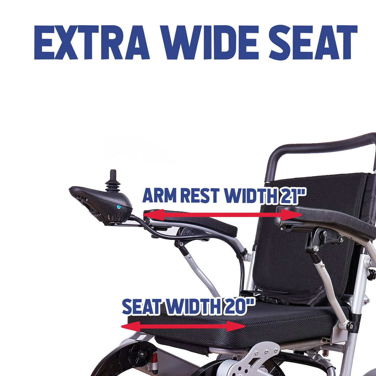 '- - Wheelchairs Mobility - Foldable - 20 SILVER Electric Lightweight Power 360lbs miles and Exclusive 500W Alton