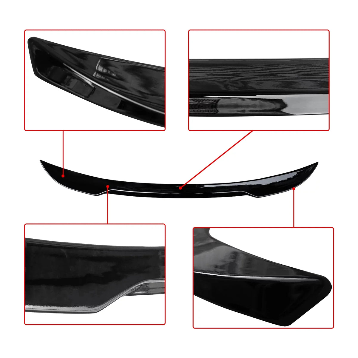 Hatchback Tail Gloss Spoiler ABS Civic for Black Rear Honda NINTE 2022-2023 Wing Trunk 11th