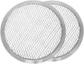 Pizza Pizza 13” Home Restaurants Bakeware Set Tray for Round 2 TrueCraftware- & Screen Round Pizza Pan Pizzeria Seamless Baking Baking Aluminum Kitchen Screen Rim- of Tray