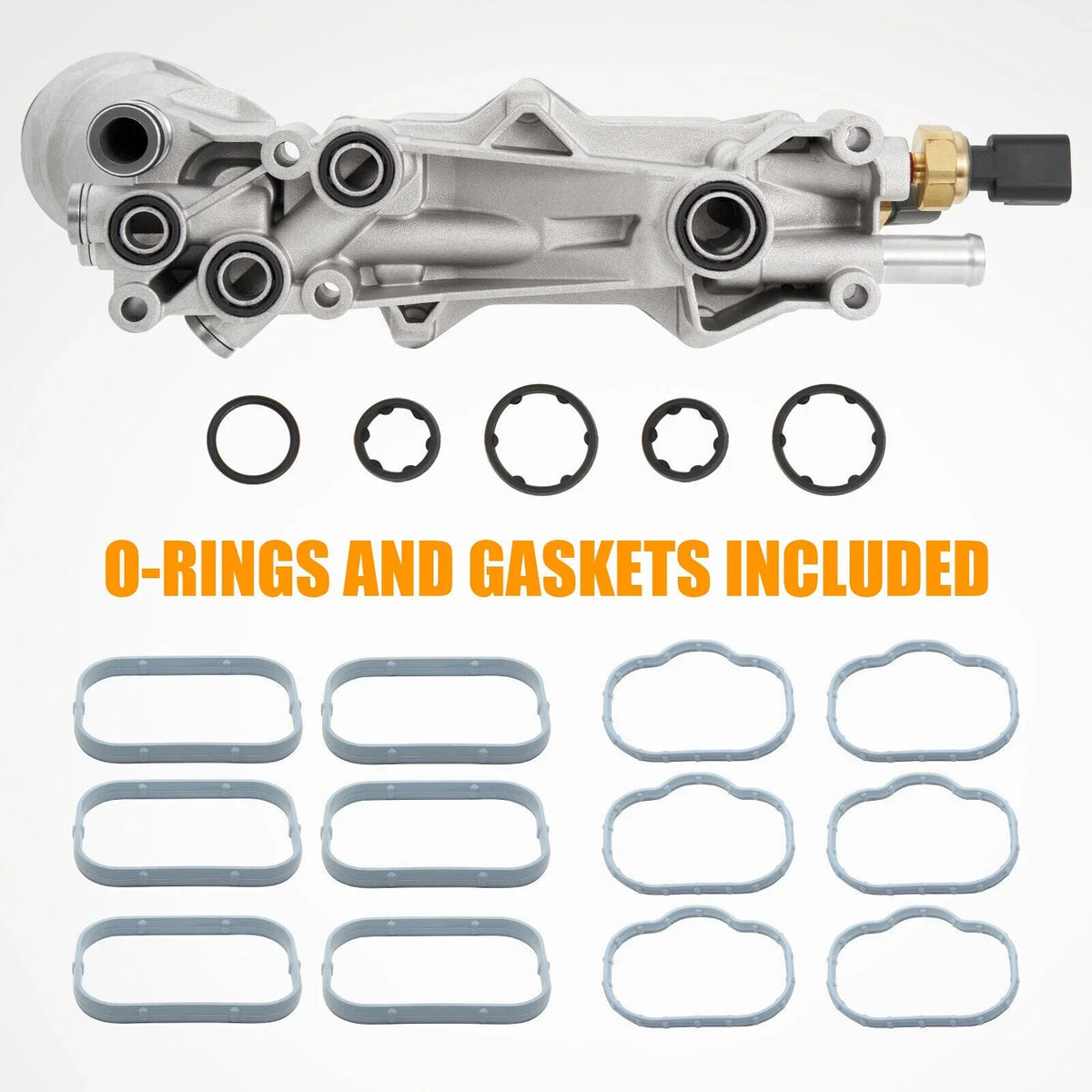Cooler Housing and Engine Oil Sensors Aluminum 926-959 Gaskets Filter Oil Ram 3.6L 2011-2016 Dodge for Jeep Chrysler with