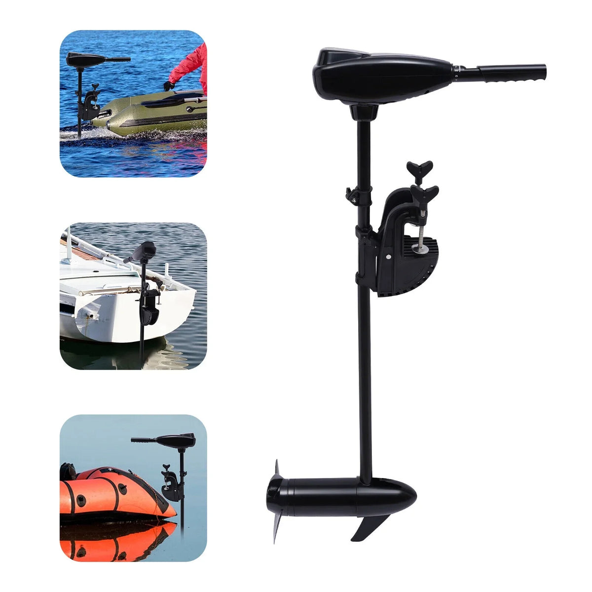 Boat Fishing Electric Trolling 1.2HpThrust Motor 12V Engine 80Lbs Outboard Motor