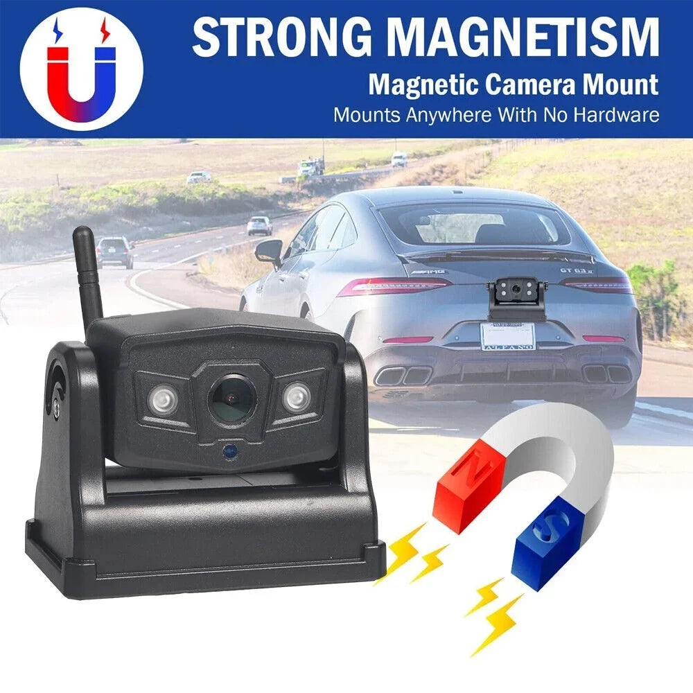 View Camera, Magnetic WiFi 9600mAh Backup Battery Onemayship Camera Wireless Front/Rear