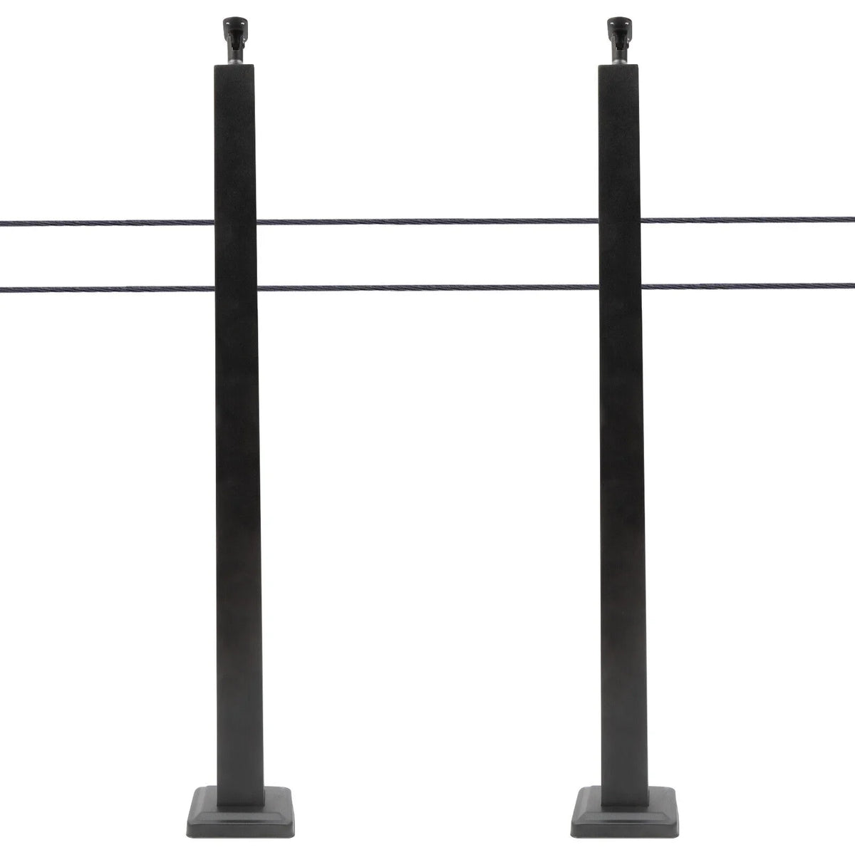 Level Cable Level 36''x2''x2'' Fence Stainless Post for Cable Square Concrete System Deck Two Post Sides Railing Railing Steel Wood Pre-Drilled