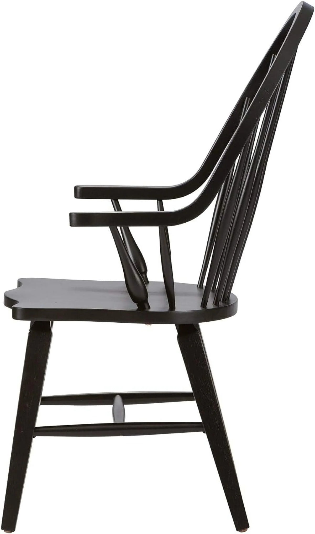 H41, Black W25 Windsor Back X Arm Chair, X D25