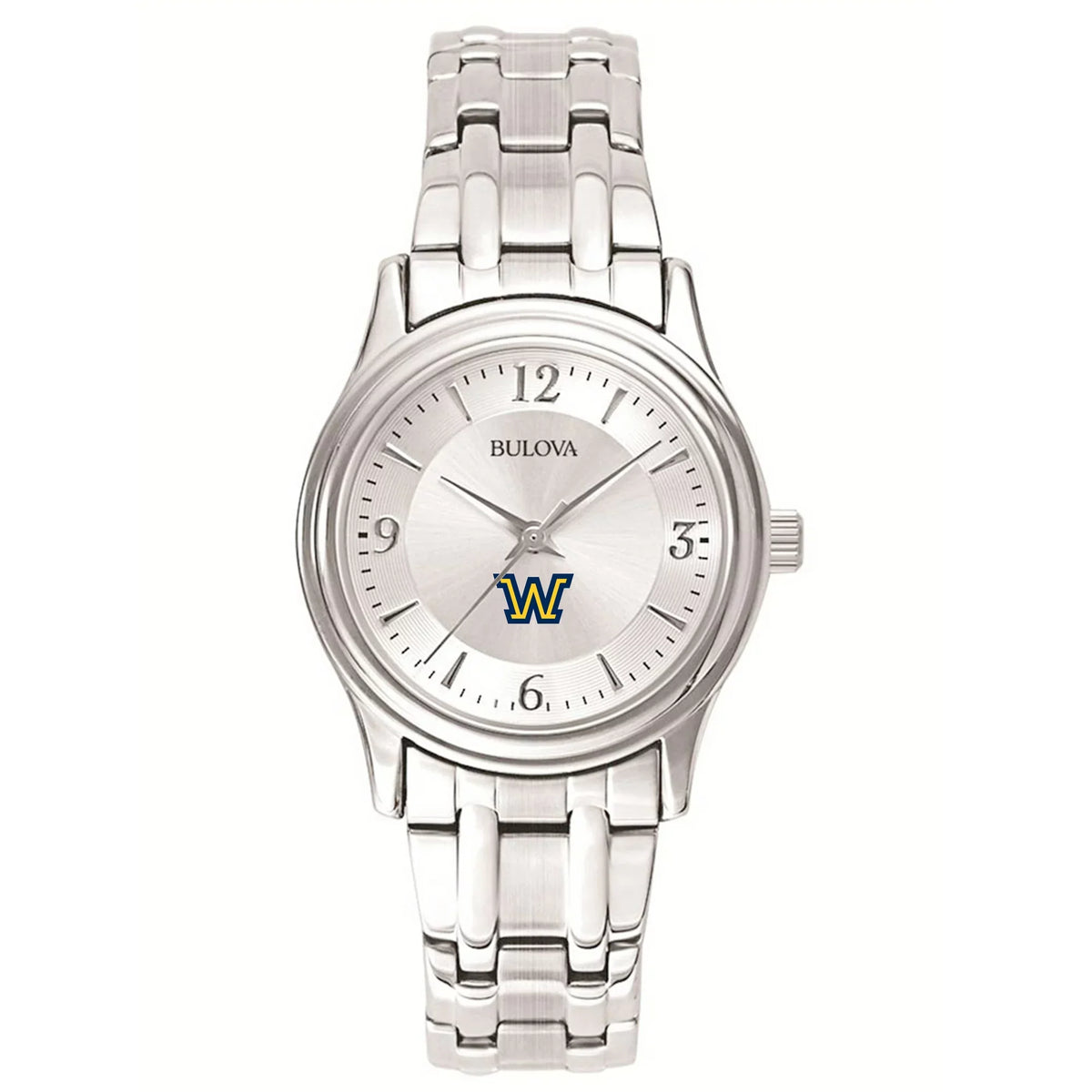Steel Silver-Tone Silver Quartz Colonels Wilkes Bulova Watch Women's Stainless Dial