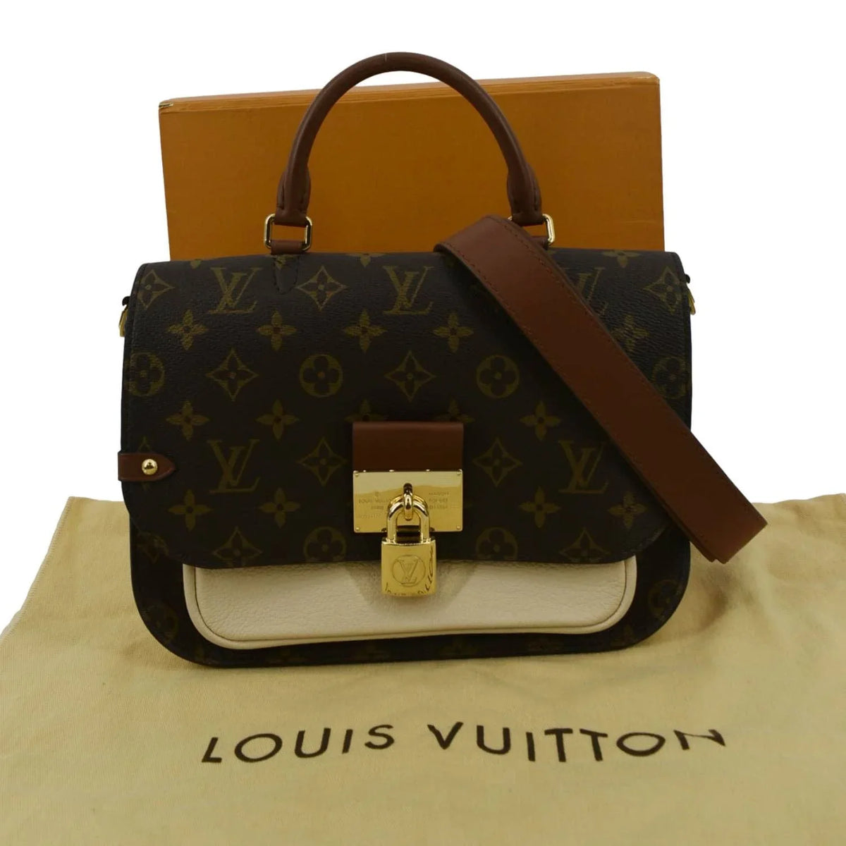 Creme Vaugirard Bag Monogram Shoulder Canvas Pre-owned