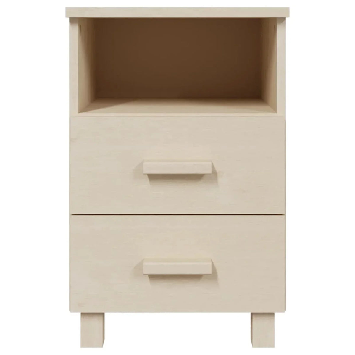 Pine Wood Solid Brown Htovila 15.7"x13.8"x24.4" Cabinet Bedside Honey HAMAR