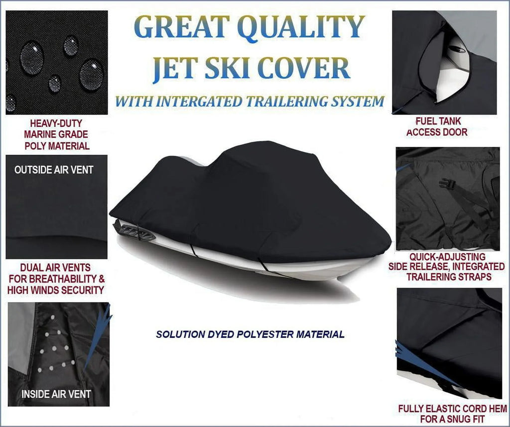 785 Seater Compatible BLACK for JET Cover Pro SKI 2001 Polaris 1-2 600D Limited PWC