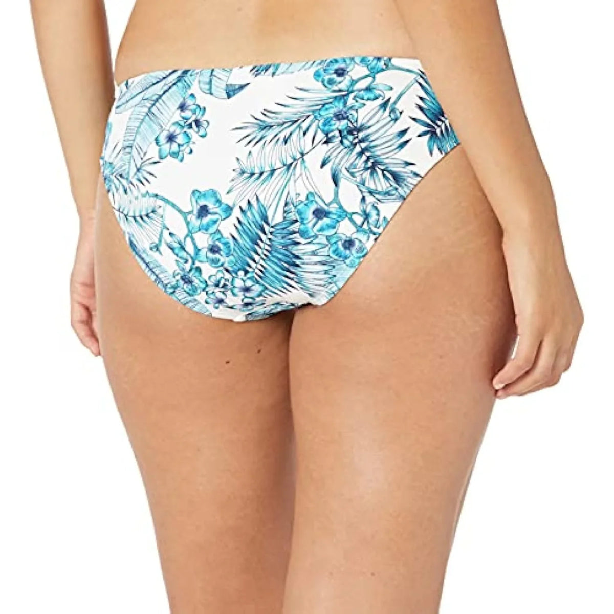 Bikini Bottom, La Palm, Blanca Women's Aquamarine/Tranquility Side Hipster Shirred 4 Swimsuit