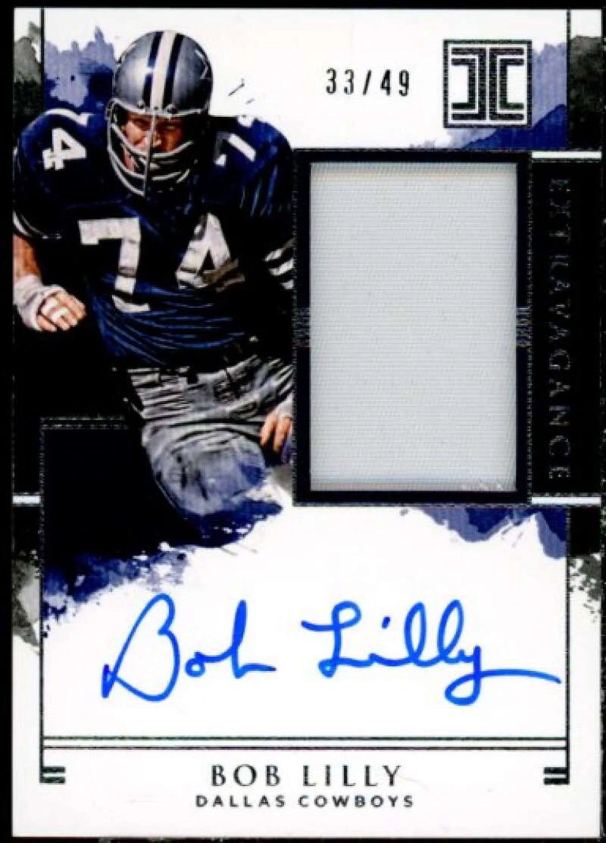 2018 Impeccable Card Extravagance Panini Bob Lilly Autographs Patch #12