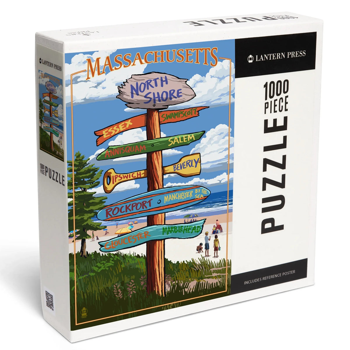 North Lantern Destinations Sign Jigsaw Puzzle, Shore, Massachusetts, 1000 Piece Press