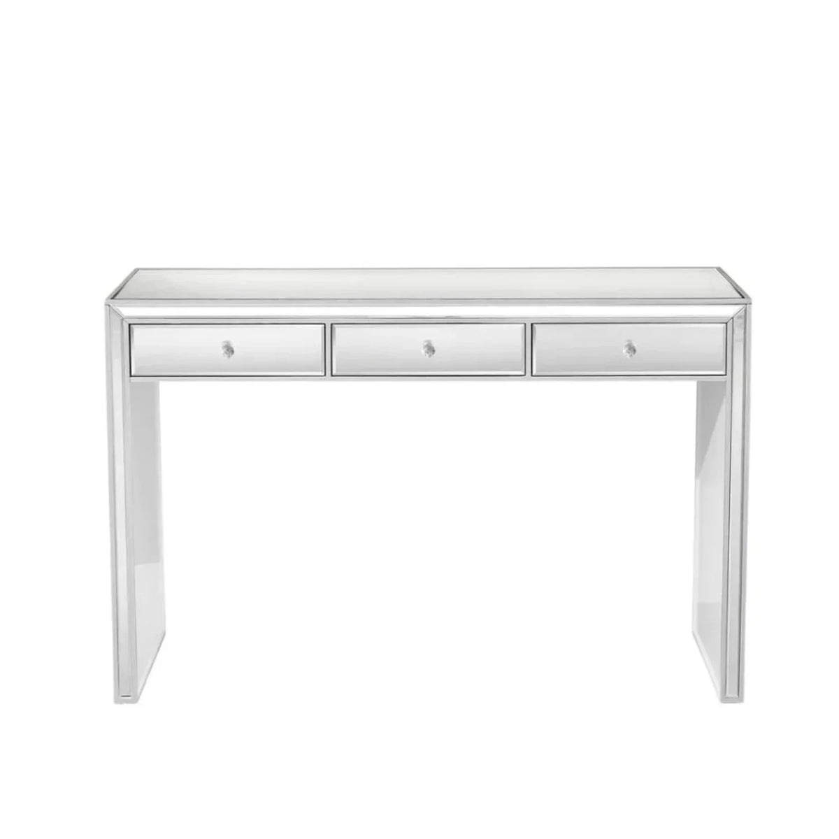 Top Vanity Impressions 3 for (Silver) Table Leah Premium Home Out Mirrored Storage , Table Pull Dressing Drawers Vanity