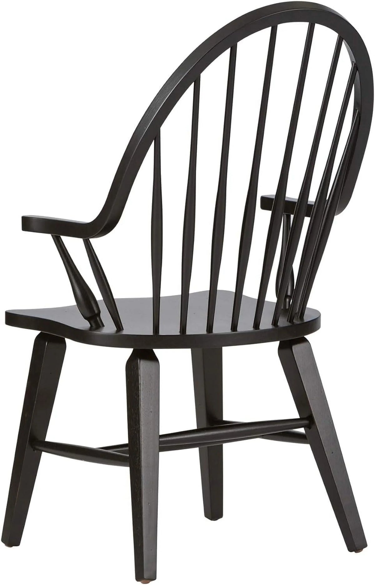 H41, Black W25 Windsor Back X Arm Chair, X D25