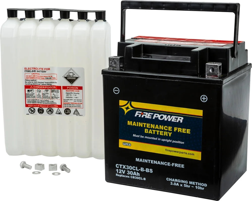 Maintenance With STX Fire 2008-2013 Power Sea-Doo Free 215 Compatible CTX30CL-B-BS Battery