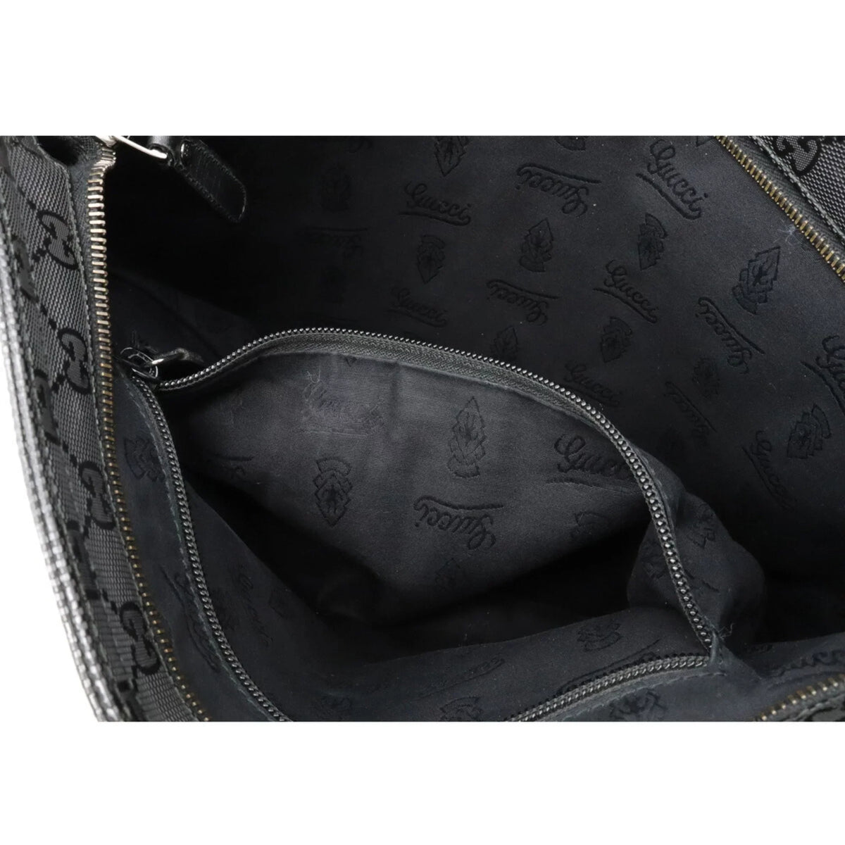 (Good) Pre-Owned Black Imprime Shoulder Bag Crossbody Leather PVC GG 201446