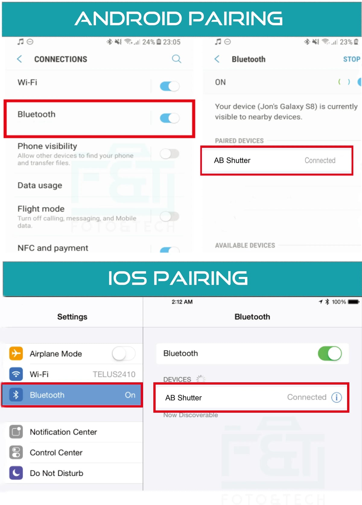 S9 iPhone Remote Mini 5S Selfie Control Air Edge 5C Wireless with 6s+ S10 8 Video XR X iPad Galaxy S5 Camera 6 Shutter Foto&Tech Release (White) XS 11 8+ 10 7+ HTC Compatible Smartphone 4in1 7