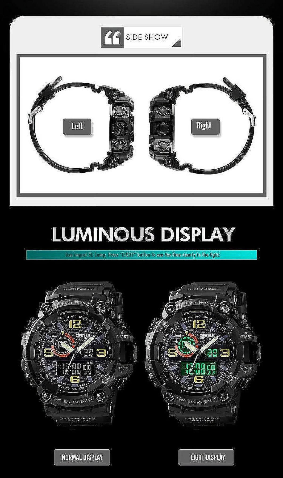 Alarm Watch Watches Digital LED Function S-Shock Multi Gosasa Sports Military Waterproof Men's Watches