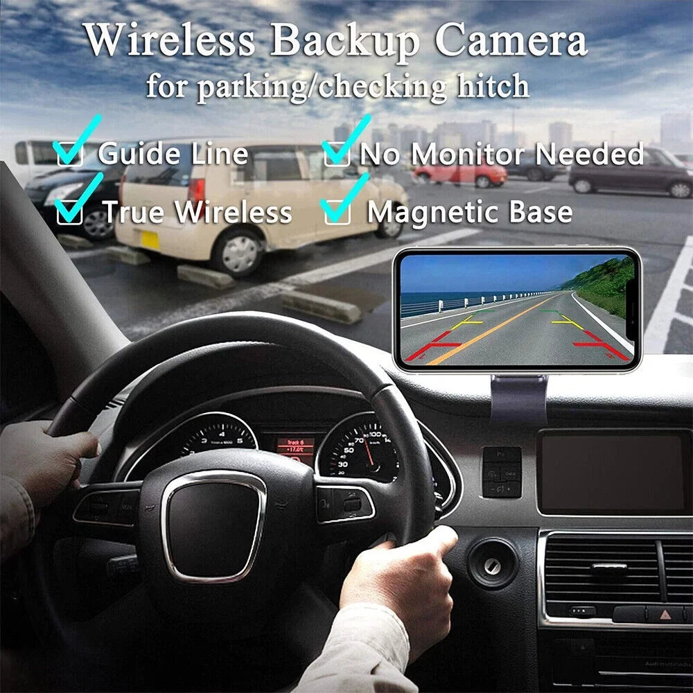 View Camera, Magnetic WiFi 9600mAh Backup Battery Onemayship Camera Wireless Front/Rear