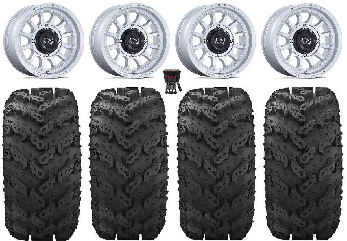 Rhino Si 14" 950 Tires Reptile YXZ1000R ZForce Yamaha Viking 1000 Wolverine Wheels 28" Black UForce Rapid CFMoto