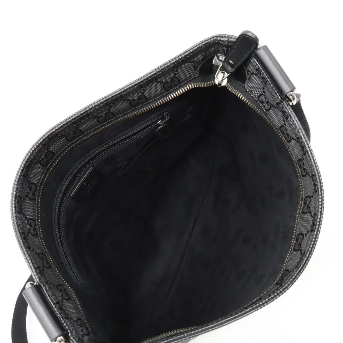 (Good) Pre-Owned Black Imprime Shoulder Bag Crossbody Leather PVC GG 201446