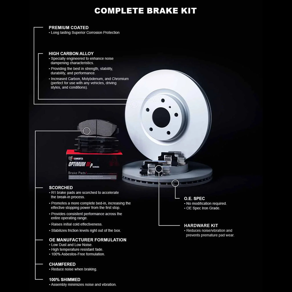 Carbon With 5000 LEXUS Concepts Concepts Oep Wduh1 2004-2007 Series 2004-2009 select: R1 RX R1 HIGHLANDER, Brake Fits Rotors 76175
