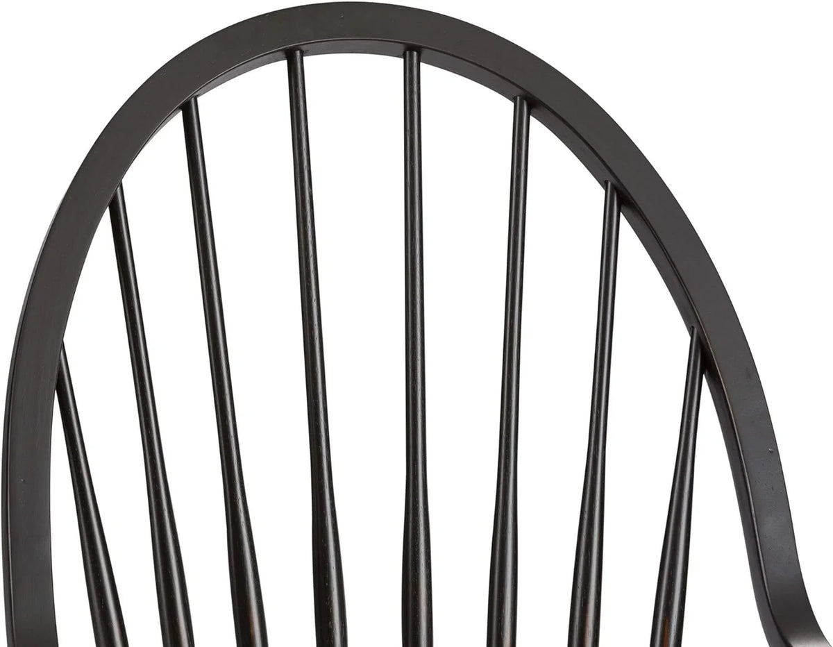 H41, Black W25 Windsor Back X Arm Chair, X D25