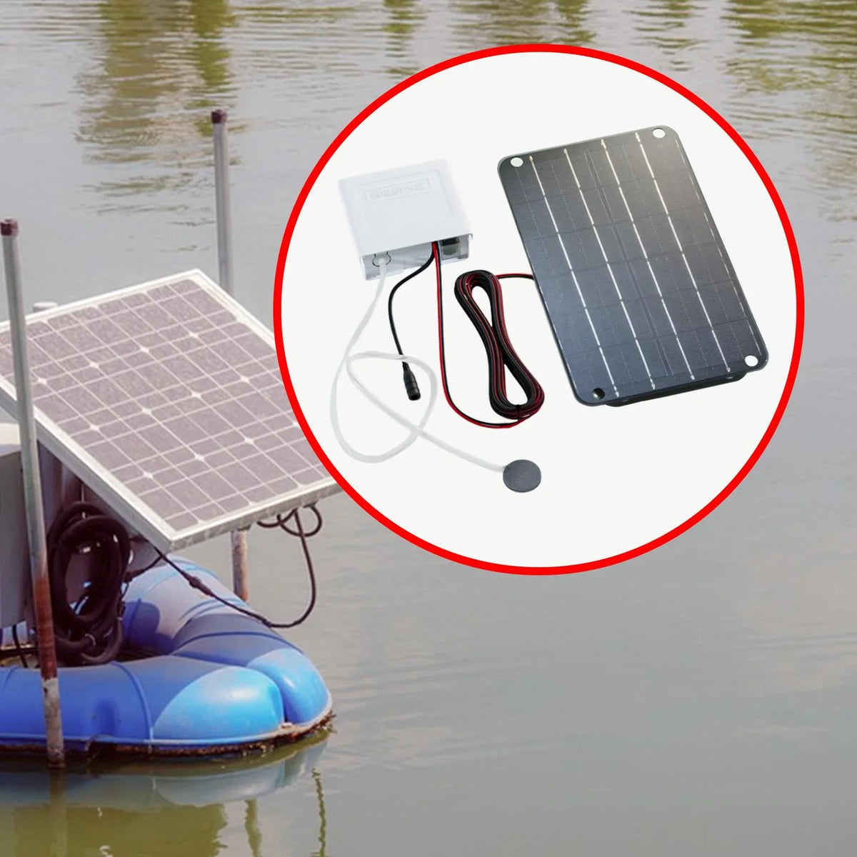 Oxygenator Air Powered Silent Pump,Aquarium Pond Air simhoa Pond Hydroponics Solar Pump Aerator Solar Eco Friendly,6V Pump for Solar
