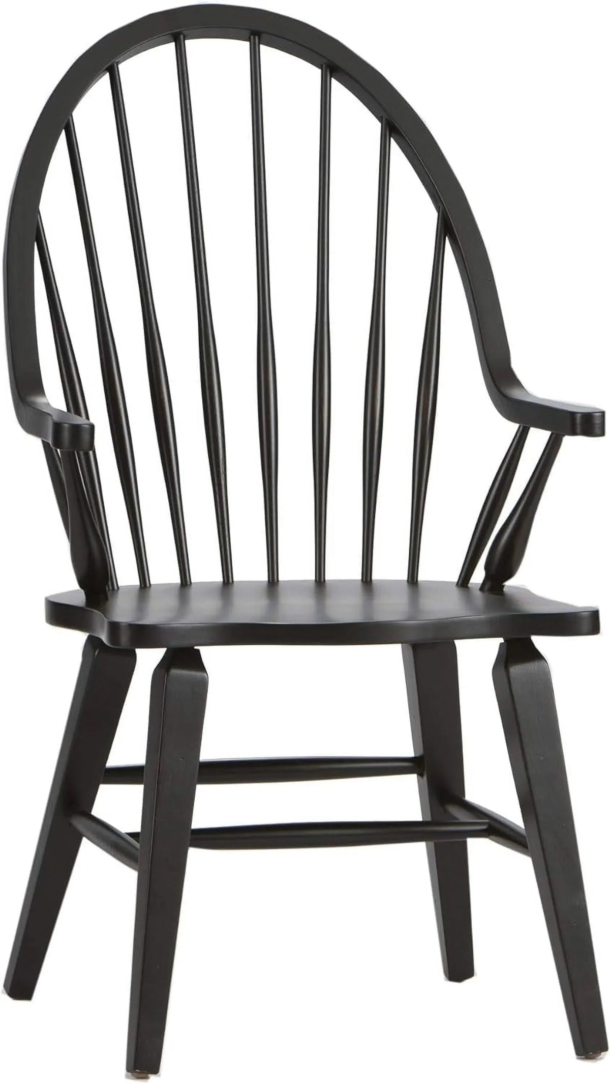 H41, Black W25 Windsor Back X Arm Chair, X D25