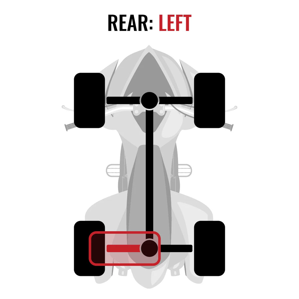 500 650 Rear with Left 2013 Can-Am compatible 2014 Axle Renegade XT Sixity 800R 2015 Max Outlander CV 1000