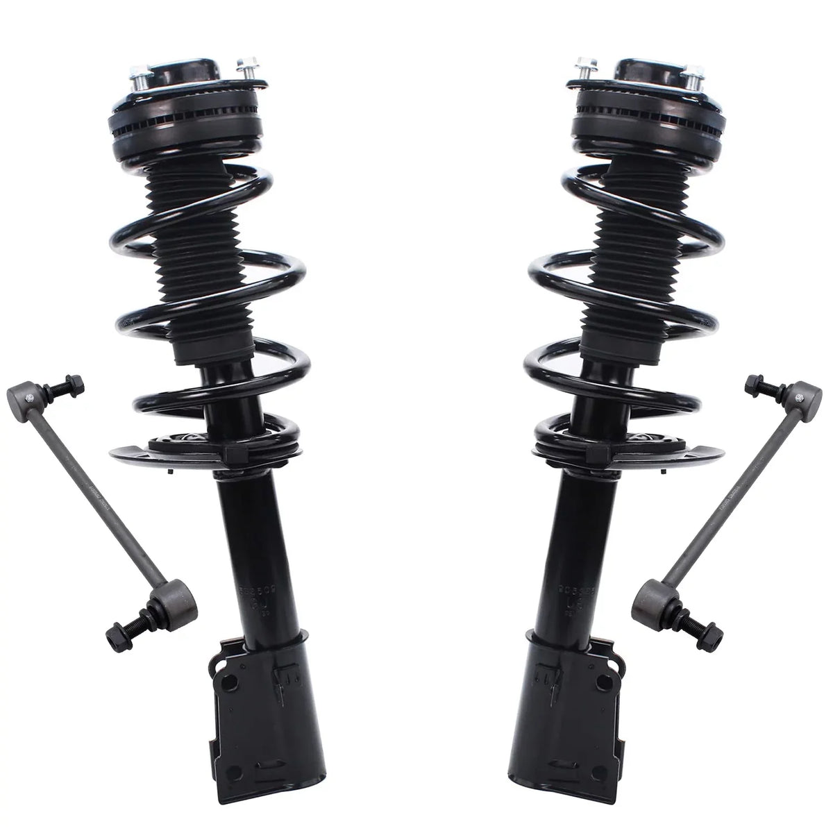 2013 2 Sway kit V6 Front Links Detroit Spring for 2 Complete Struts - Replacement Assembly 2014 Bars Journey Front Axle 2009-2018 2016 2015 Struts 2017 Bar Dodge 2010 Sway Struts 2011 w/Coil 2012