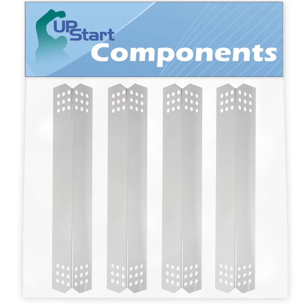 Compatible 4-Pack Grill 97451 Flame Bar, Parts Shield Replacement Burner Heat Tamer, for Barbeque Tent Flavorizer Bar, Steel 16 Number Deflector, Part Plate BBQ 1/8" Cover - Stainless Vaporizer Guard,
