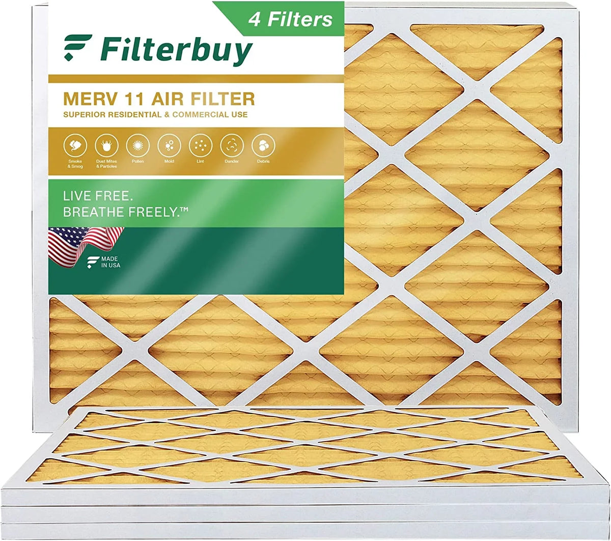 HVAC Air AC (4-Pack) Filters 16x21.5x1 Furnace 11 Pleated Filterbuy MERV