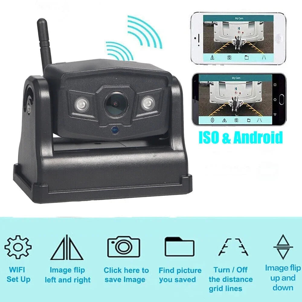 Front/Rear Camera, JLLOM 9600mAh Backup Reliable WiFi Battery, Wireless, View Magnetic