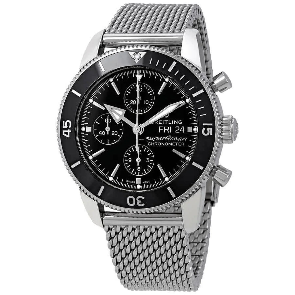 Chronograph Men's Heritage Breitling Dial Automatic Black Superocean A13313121B1A1 Watch II