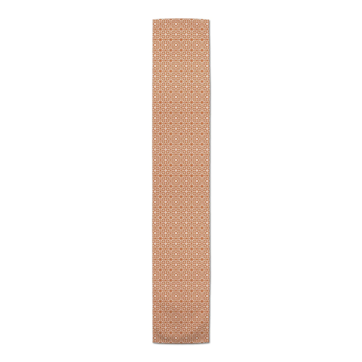 Pattern Twill Creative Table Runner Orange Tile Products Poly 16x72