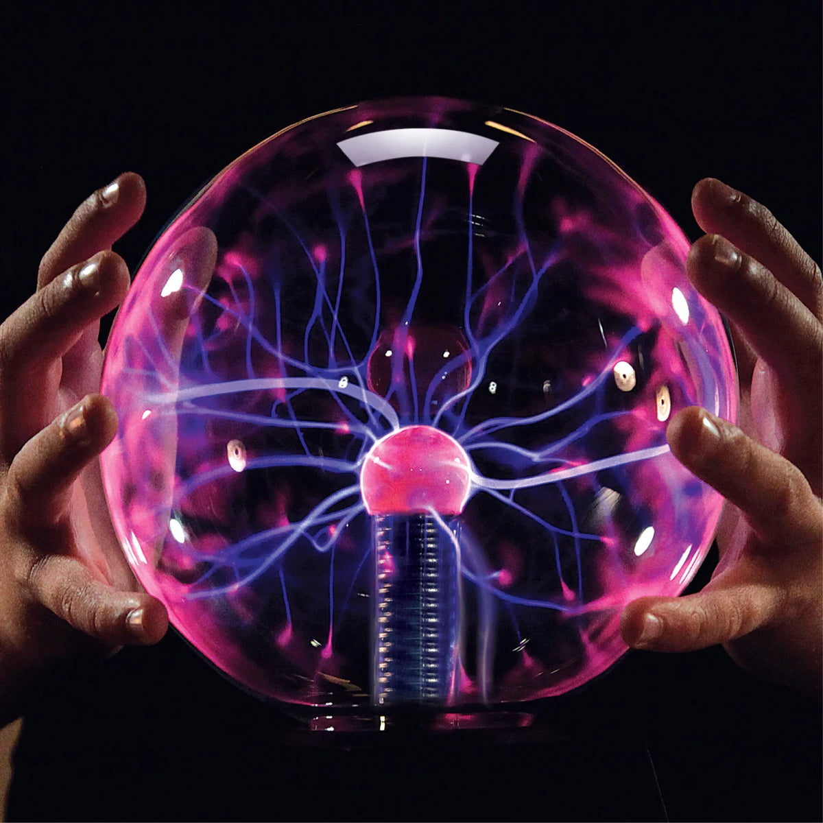 Sound and Sensitive AC Coil, Electric Kids Lamp Touch Adapter, Globe Discovery Plasma for Room Lightning with Lamp-design Desk, Lava Light Tesla STEM Interactive Glass and #Mindblown 6" Includes