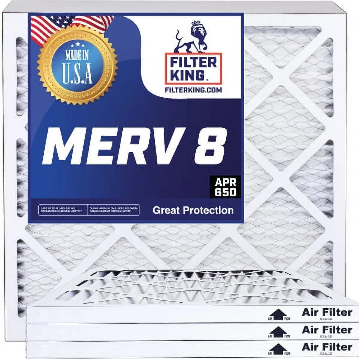 8 Furnace | HVAC x Filter IN 58 24 Pleated USA x MADE King Air .75" dimension: 4-PACK MERV Actual | 24x58x1a | | Filters Filter A/C